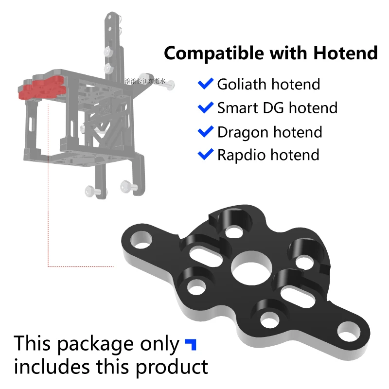 Suporte de Alumínio para Golias Dragão Louco Hotend vz Extrusora Sherpa Mini Impressora 3d Mellow Cnc Vzbot 330 235 - Imagem 4