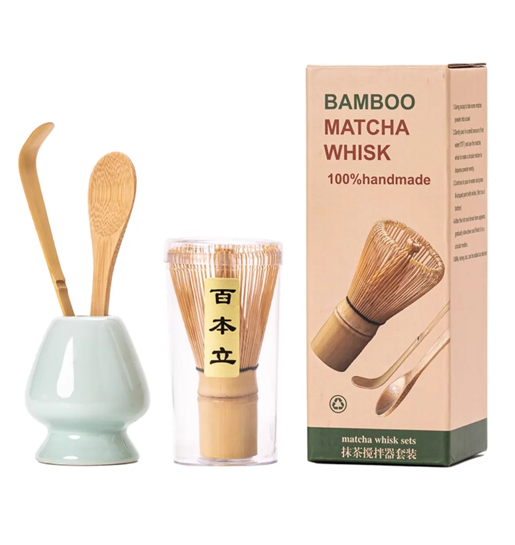 Matcha Whisk Set - Matcha Whisk, Traditional Scoop, Tea Spoon. Handmade  From Natural Bamboo 