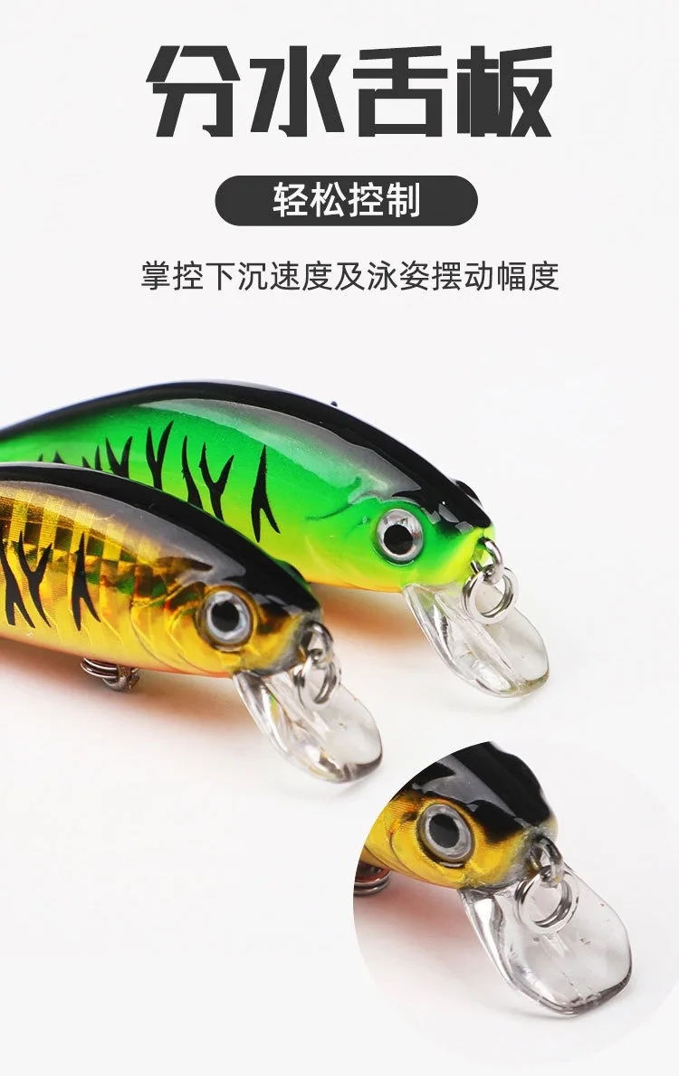 1 stücke 5 cm/6,5g Mini Laser Harte Minnow Sinking Köder Wobbler Jerkbait Kurbel Angeln Lockt Haken Bass pesca Frische Salzwasser Tackle – Detail 9
