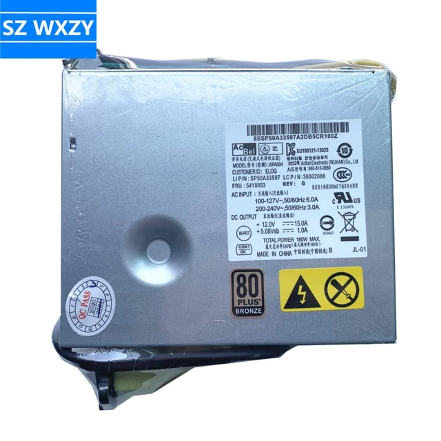 For Lenovo ThinkCentre M93z All-in-One 180W Power Supply 54Y8893 