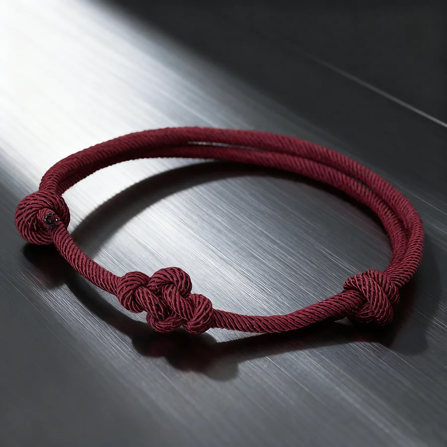 Neues handgefertigtes hypoallergenes Nylonband-Armband, Unisex, einzigartiger Knoten, Paar-Armband, Valentinstagsgeschenk, verblasst nicht oder verformt