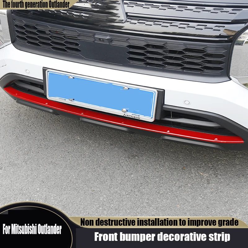 

Модифицированная Декоративная полоса для переднего бампера Mitsubishi Outlander 2023, аксессуары для декоративной полосы радиатора