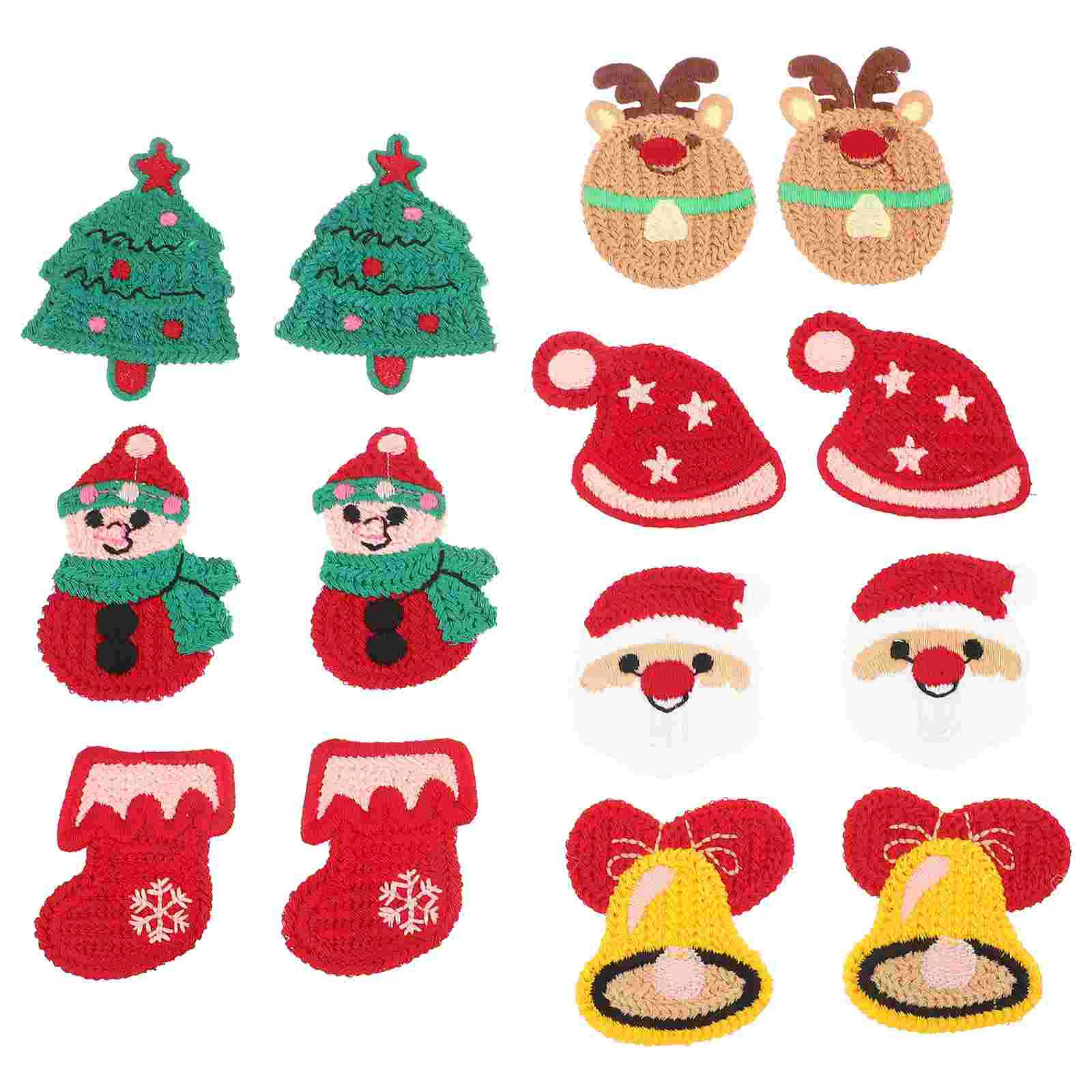 

14pcs Christmas Elements Hairpins Hair Clips Barrettes Girls Christmas Knitted Hairpins Hair Decorations