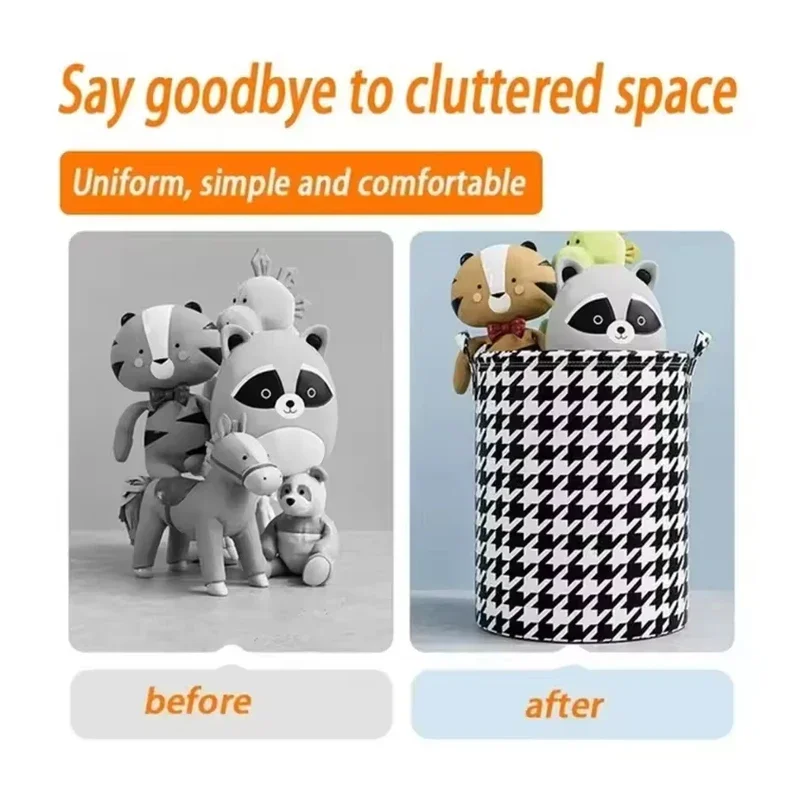 Foldable Dirty Laundry Large Size Dirty Cloth Storage Bucket Dirty Fabric Storage Basket for Waterproof Laundry Toy Organizer 4