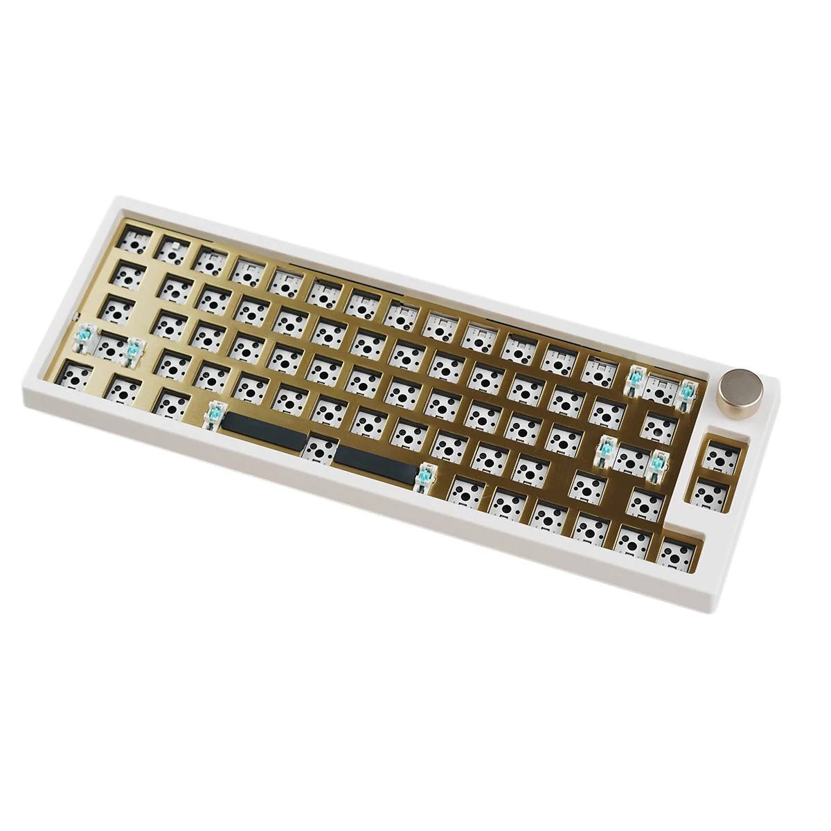 Mathew Tech Mk66 Pro Gaxeta Teclado Mecânico Kit 65 por Cento Quente-swappable 3-modo Lubrificado Facada Rgb Luz Sul de Frente para o Diodo Emissor de Luz