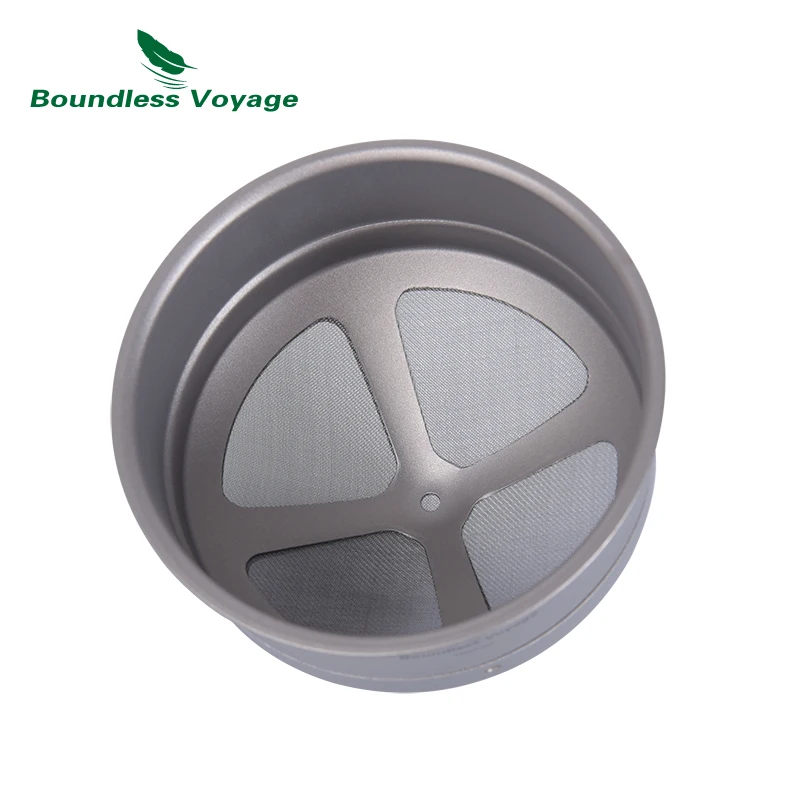 Titanium Coffee Mesh Filter Pour Over Paperless Reusable Dripper Holder titanium coffee filter