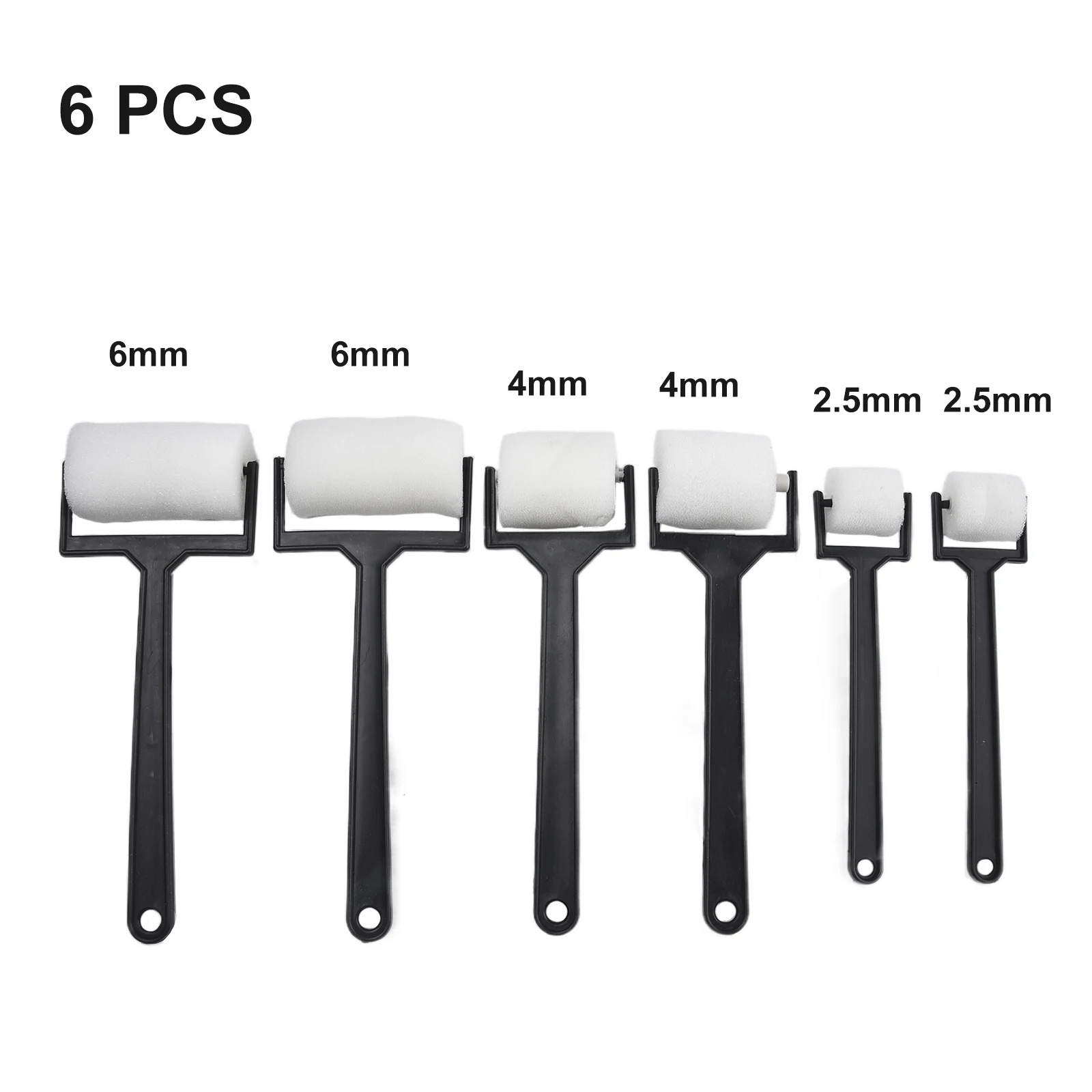 Description Picture 2 of item3/6PCS Sponge Rollers Brush To Paint Color Wall Stick Craft Tool White Sponge Brush Foam Painting For Children Draw DIY