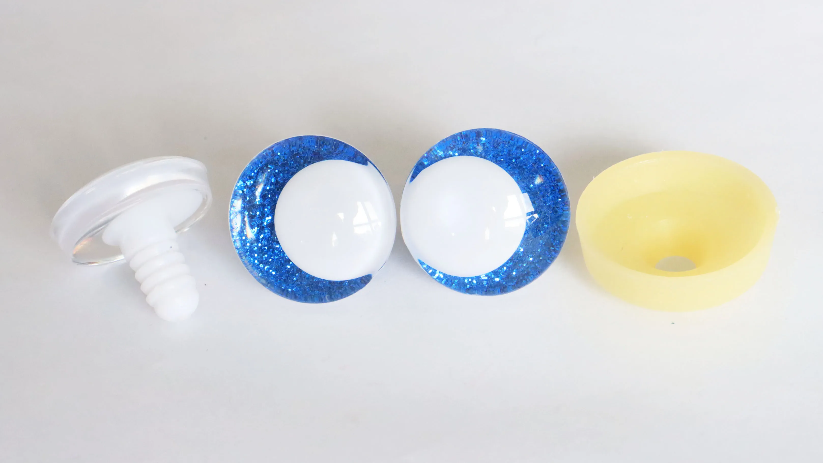 20pcs Multicolor 14mm-35mm Glitter Comical Toy Eyes with Hard Washers
