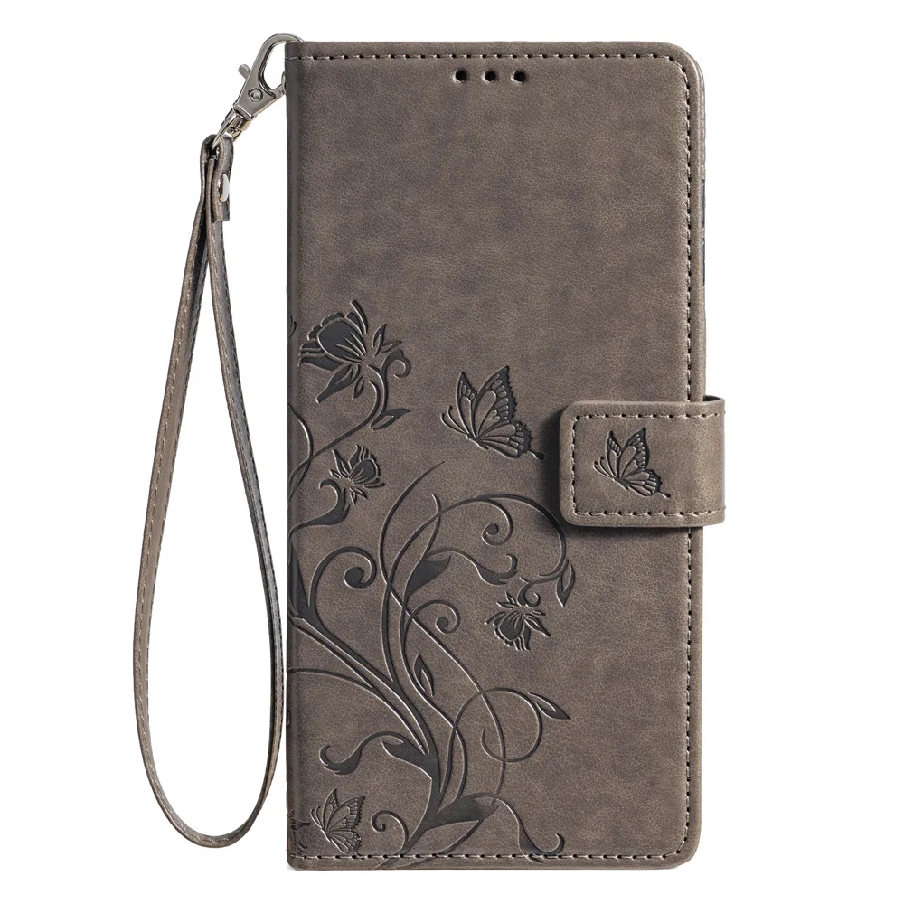 Butterfly Handy Leather Wallet Cover with Magnetic Closure and Card Slots
