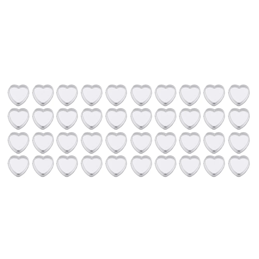

50 Pcs Creami Buttercream Eye Shadow Storage Box Plastic Dispenser Jars Creams Heart Pots Container Makeup Travel
