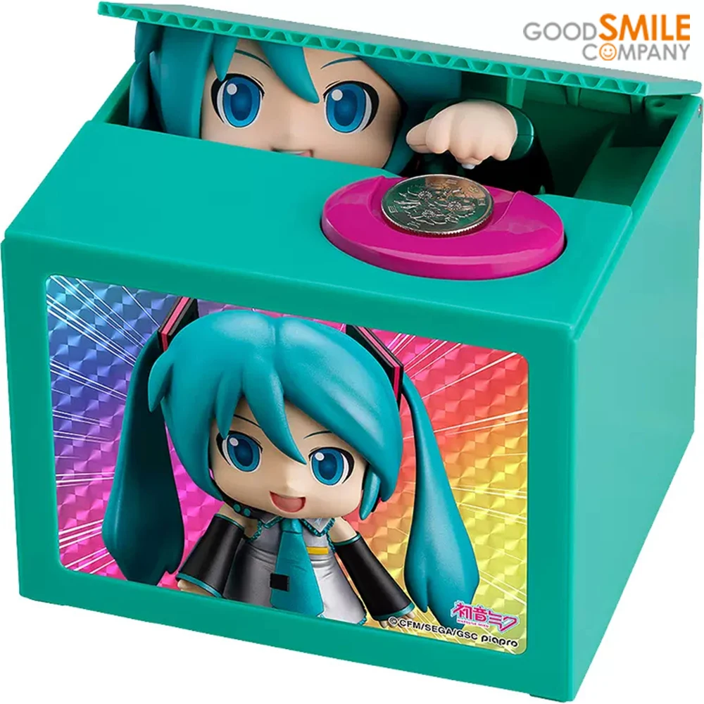 

Original Hatsune Miku Piggy Bank Kawaii Anime Official Intelligence Toy Funny Sound Effects Cartoon Models