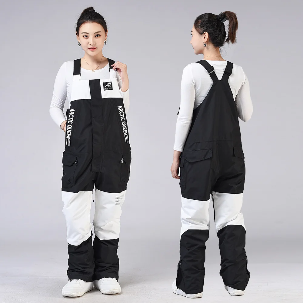 Women Ski Pant Men Snowboard Bib Trouser Winter Overall Windproof