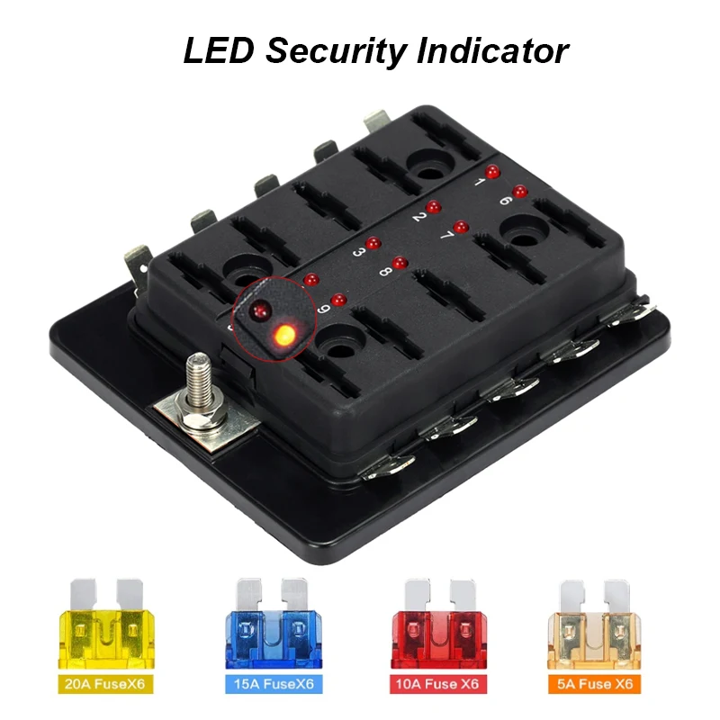 12v 24v 32v dc 10 way carro