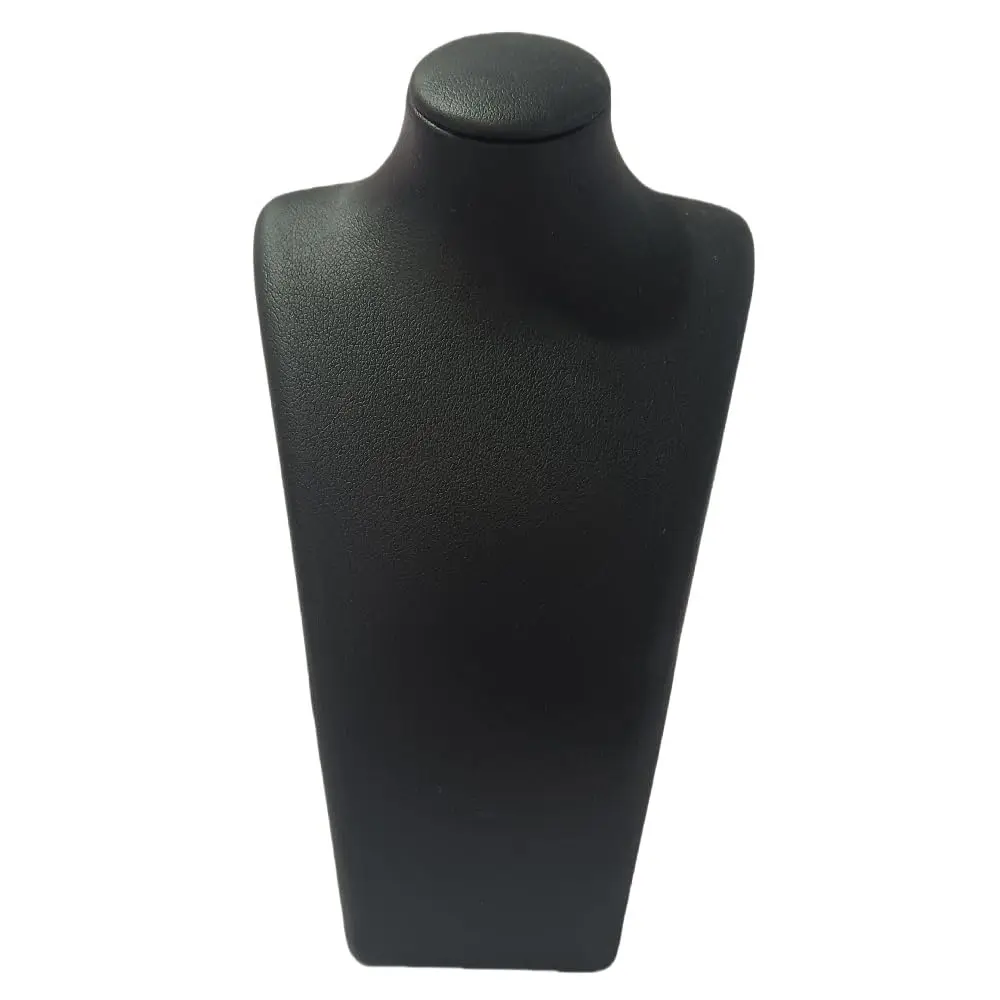 High Quality Practical And Durable 5.5-Inch Half Body Chest Black Pu Leather Jewelry Display Stand
