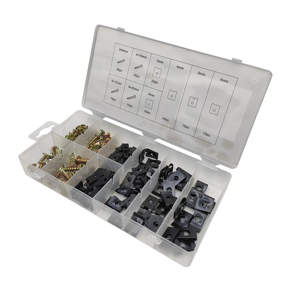 Screw Combination Set 170pcs screw combination set U-clamp screw Hardware fasteners