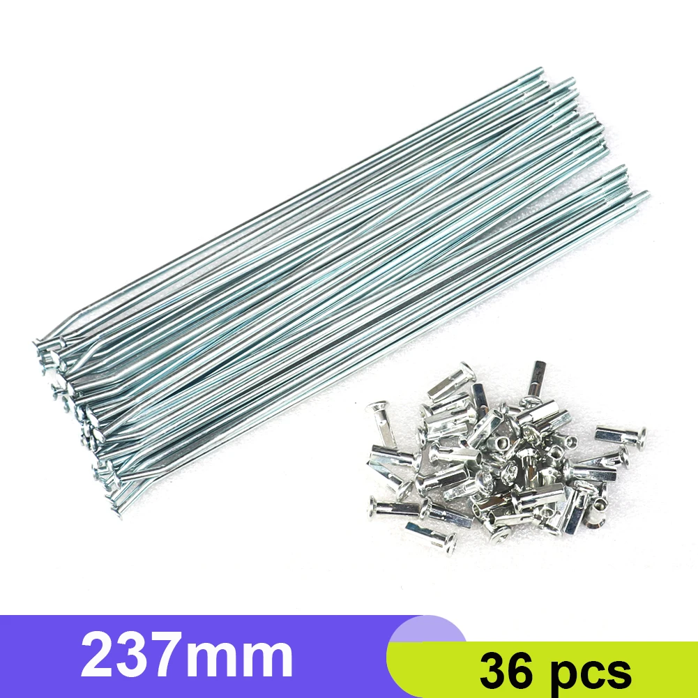 36pcs/Lot Electric Bicycle 8G Diameter 3.5mm Length 200mm 205mm 210mm 215mm 221mm 225mm 237mm 245mm Spokes + Nipples