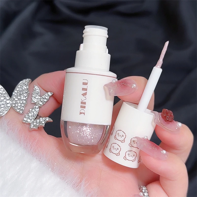 Dikalu Bear Bowling Ball Super Glittery Teardrop Liquid Eyeshadow Silky Pearl Shimmer Long Lasting and Smudge Proof Eye Makeup