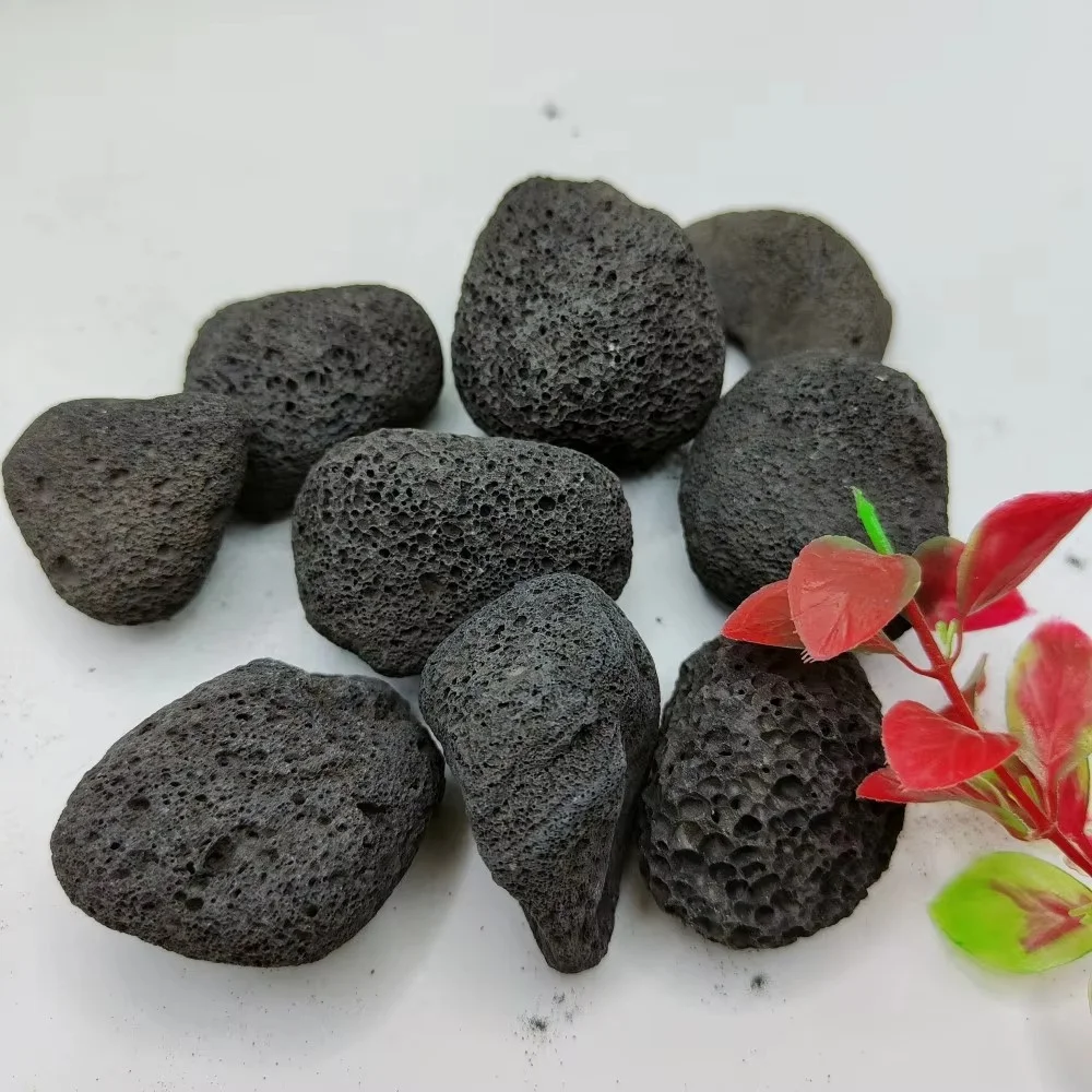 Natural Porous Black Volcanic Stone Lava Rock raw For Garden