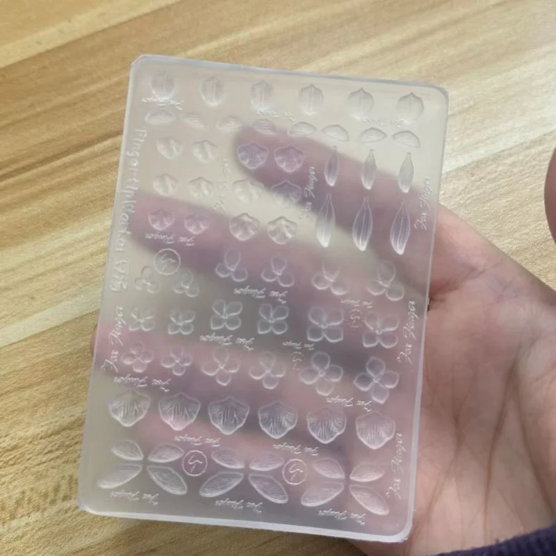 DIY 네일 아트 몰드 나비 난초 꽃잎 조합 3D 조각 실리콘 몰드 투명 쥬얼리 장식 몰드