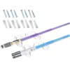 Lightsaber Wall Mount Acrylic Display Stand Deluxe 2 Set Universal Handheld Horizontal Light Saber Holder Includes Hardware 1