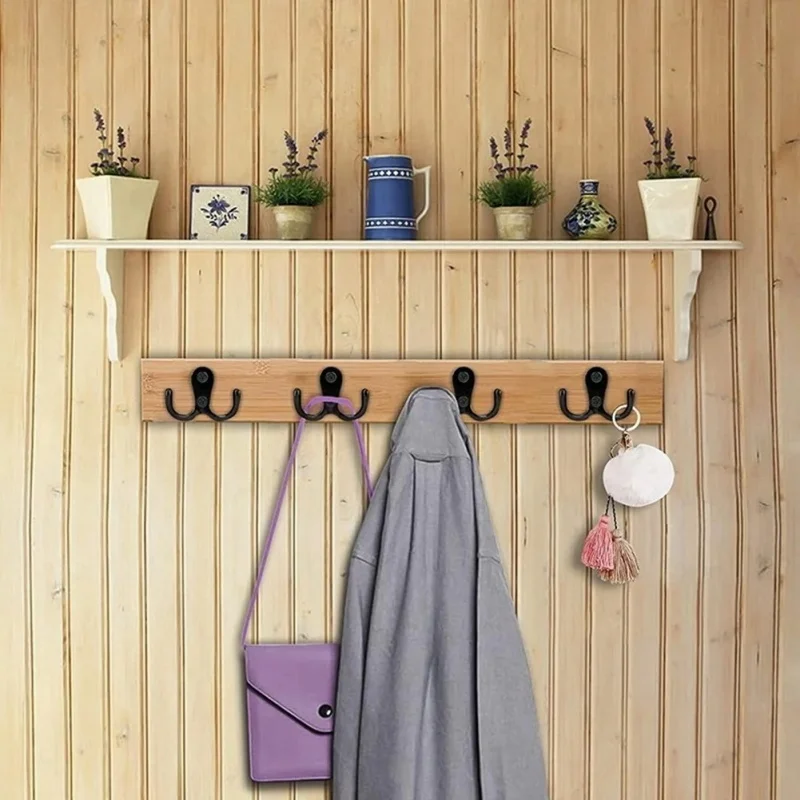 Appendiabiti Da Parete BOOMLATU Con 3 Ganci: Design Vintage Uccelli E Fiori In Lega Per Cappotti, Chiavi, Asciugamani - 4