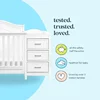 4-in-1 Convertible Crib and Changer Combo in White 4