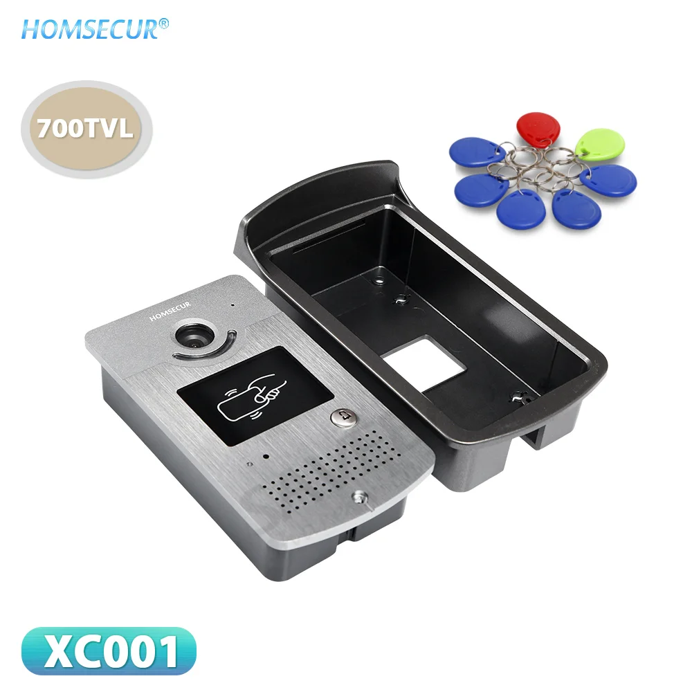 4 Wire Outdoor Doorbell Camera IR Night Vision RFID Unlock XC001 for HOMSEUCR 700TVL Video Door Phone Intercom Security System