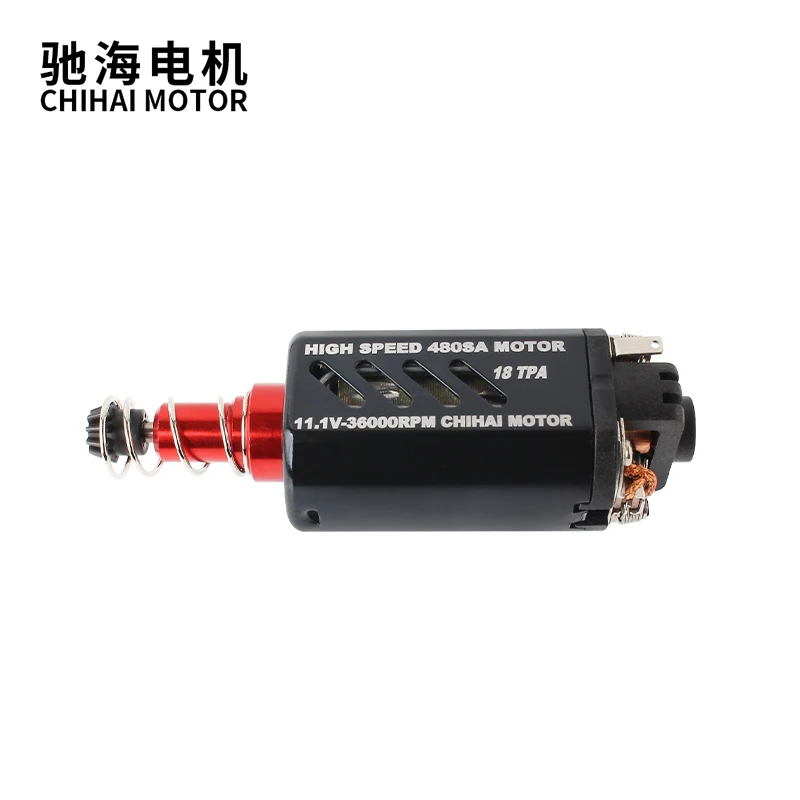 Chihai 모터 CHF-480SA-18TPA XWE M4 AEG 젤 블래스터 장난감 용 장축 36000rpm 고속 Airsoft 모터