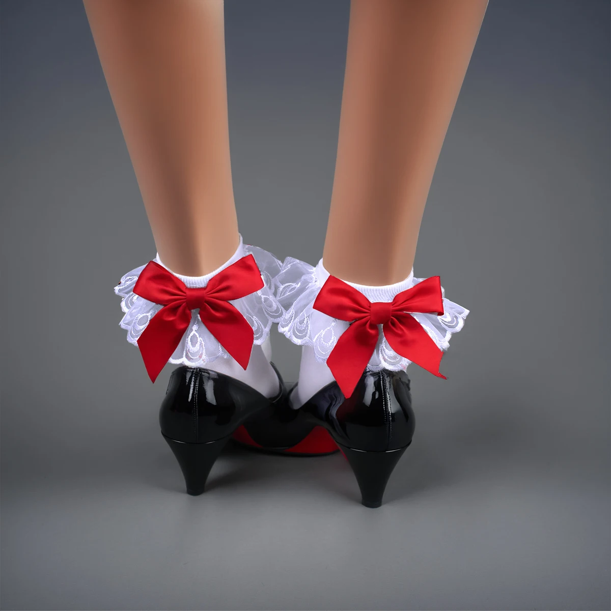 Summer Women Sockings High Elasticity Nolita Stereoscopic Lace 120Den Dow-Knot White Velvet Silk Socks Bow Gudetama Ruffle Socks