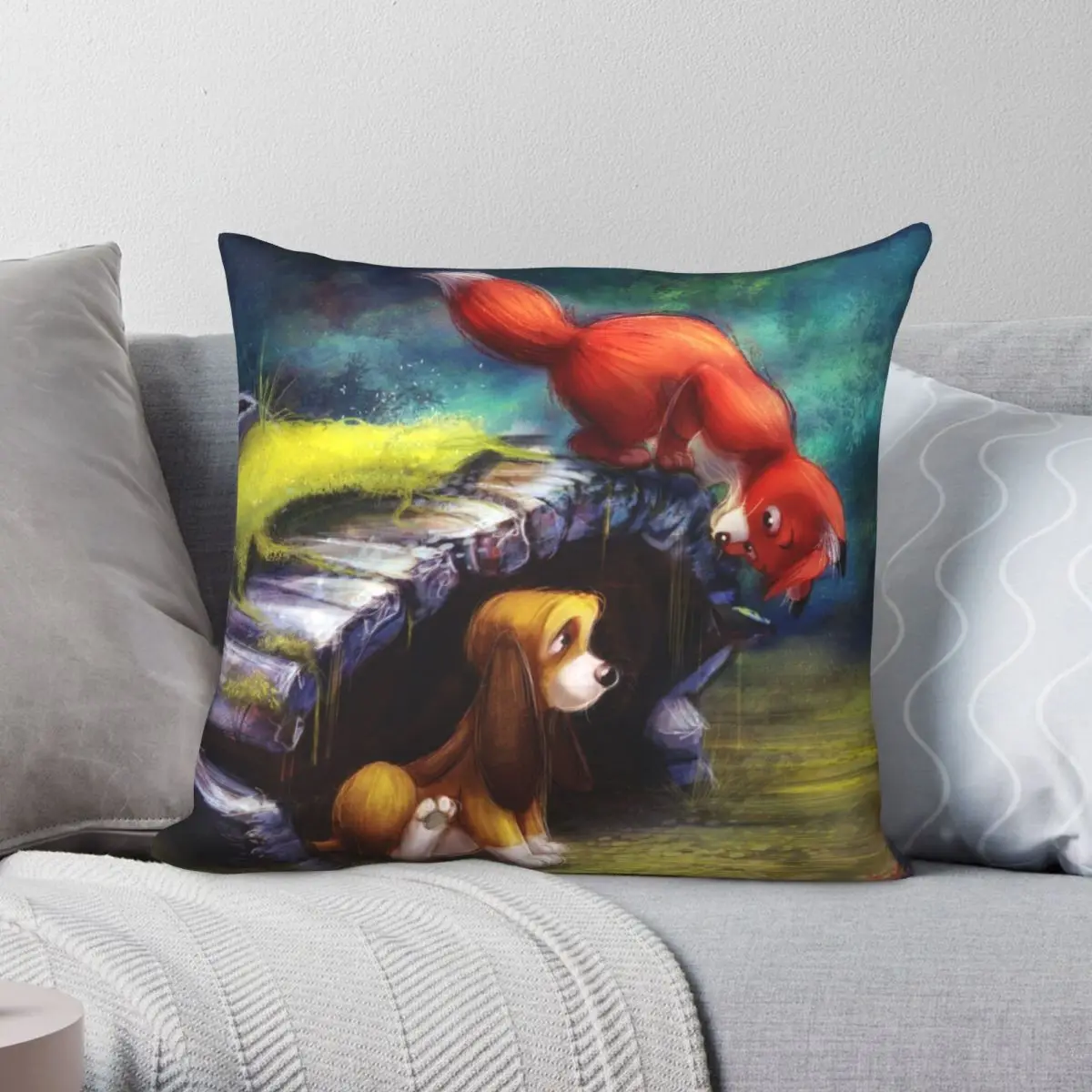 

When You're The Best Of Friends Pillowcase Polyester Linen Velvet Pattern Zip Decorative Pillow Case Home Cushion Cover