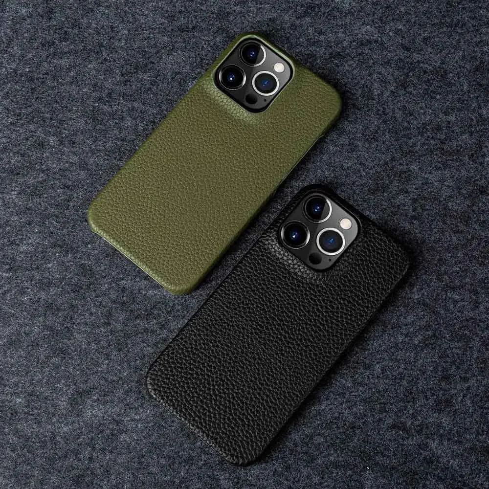 Luxury Genuine Leather Business Phone Case - Premium Back Cover