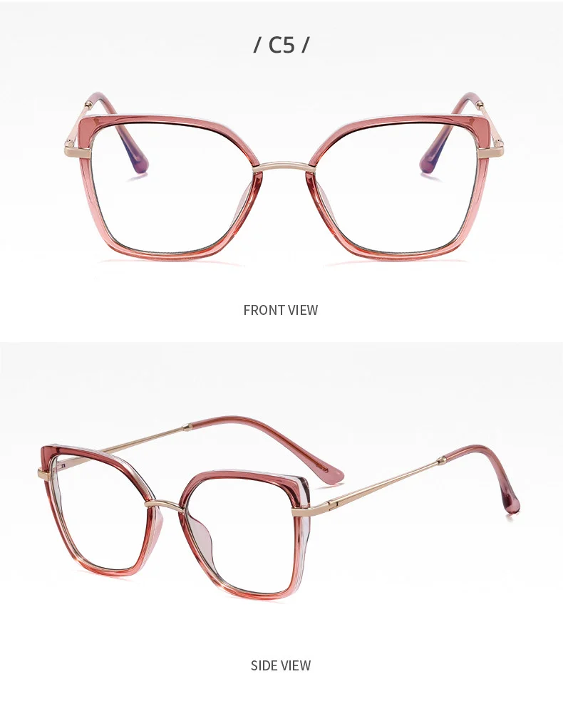 Hochwertige tr90 Damen brillen rahmen Damen brillen rahmen für Frauen verschreibung pflicht ige medizinische Brille Null Computer brille – Detail 9