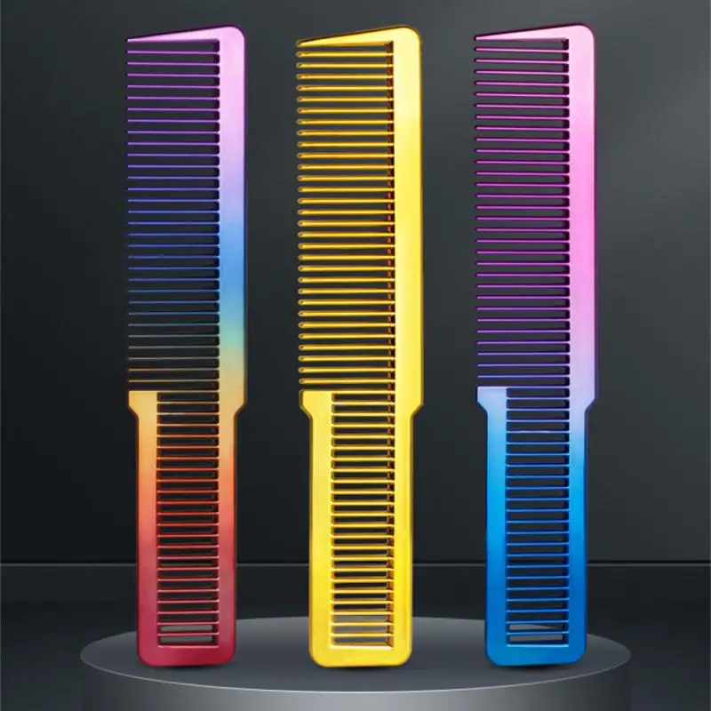 

Парикмахерская Машинка для стрижки волос, профессиональные мужские расчески для стрижки волос с плоским верхом, стильная гладкая пластиковая выцветающая щетка для салона