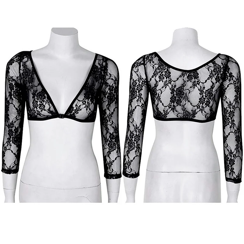 2022 New Women Lace Vest Sheer Mesh Seamless Arm Shaper Slimming Short Cropped Top V-Neck Hollow CardiganAcces Plus Size S-3XL