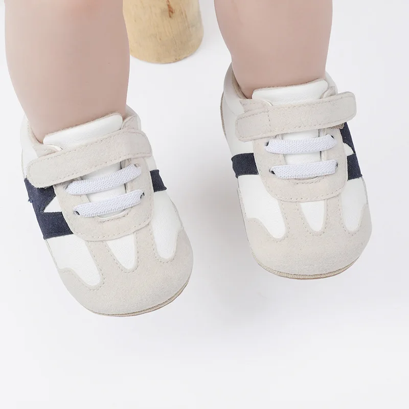 0-1Y Newborn Baby Sports Style Patchwork Soft Bottom Anti-slip Suede Infant Toddler Shoes suede shoes