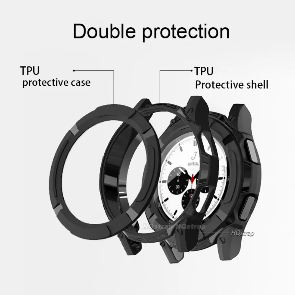 Sleek Black TPU Protective Case for Galaxy Watch - Premium Durability and Style