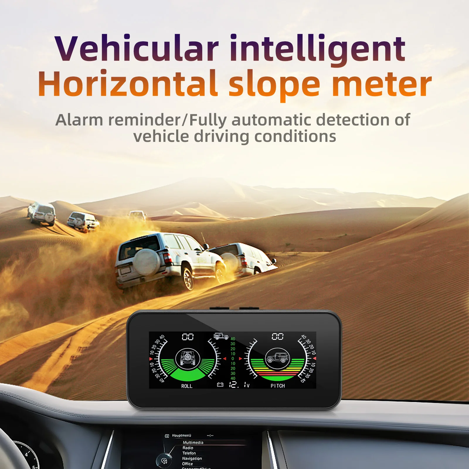 M50 GPS Smart Inclinometer Off-road 4X4 Car Digital Display Tilt Roll Pitch Angl