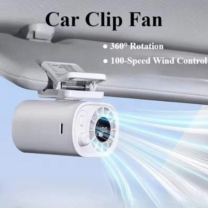 Portable Desktop Fan With Waist Clip And 360 Degree Rotation_voghion.com