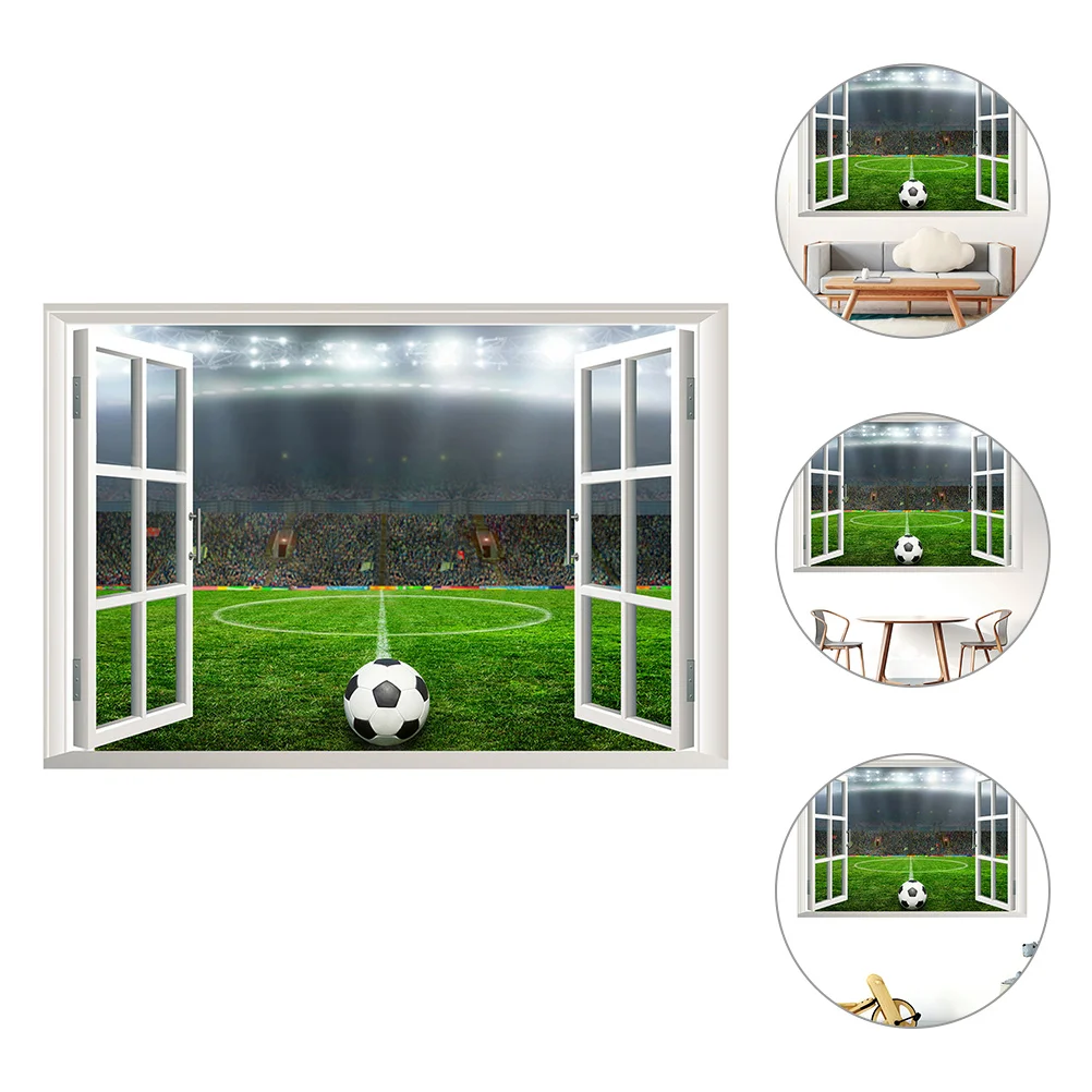 

Football Wall Decorations Posters Fake Window Decals Walls Sticker Men Pvc Stadium Sports
