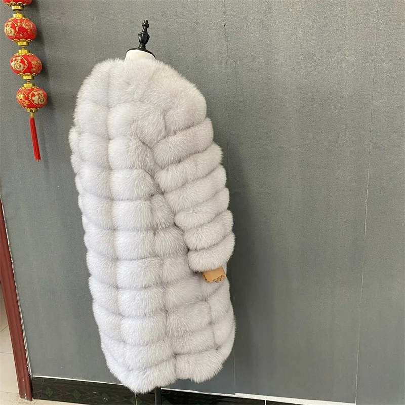 Fox fur collar close-up