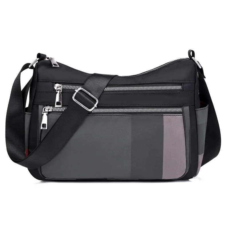 Women's bag 2022 new multi-layer single shoulder bag light Oxford cloth messenger bag large capacity middle-aged women's