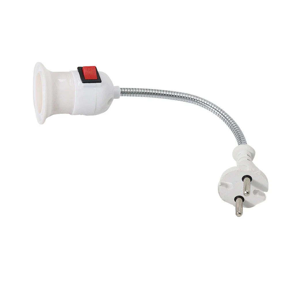 1PC E27 Flexible Extension Converter LED Light Lamp Bulb Extend Adapter Socket Wall Socket Lamp Base Holder Screw EU Plug lamp holder lamp bulb holder socket converter lamp base lamp socket adapter lamp socket extender