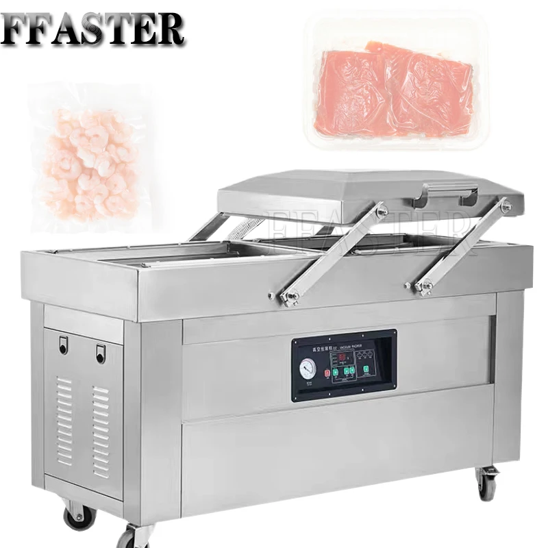 

Industrial Double Chamber Food Nitrogen Gas-Flushing Vacuum Sealer Packing Machine Best Price High Quality