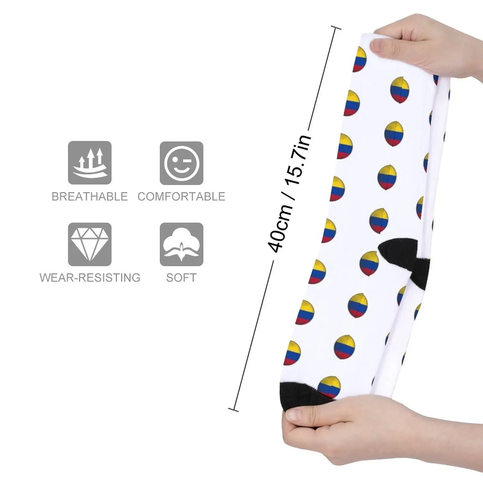 colombia flag ball Socks Run stockings for men Men cycling socks Men's winter thermal socks