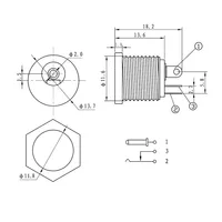 DC-022 5.5 x 2.1mm Female Jack DC Power Socket to JST PH 2.0 2 Pin Male Plug Connector With Cable 20CM 26AWG 6