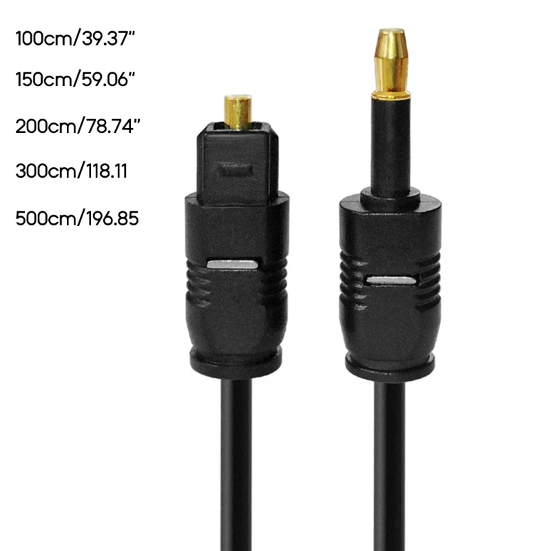 Audio Cable Digital Optical Audio Cable Audio Video Cable Audio Cable Adapter 3.5mm Cable Digital SPDIF Optical Fiber Cord Gold Plated For Speaker Blu-Ray Player Power Amplifier .5/2/3/5m QXNF