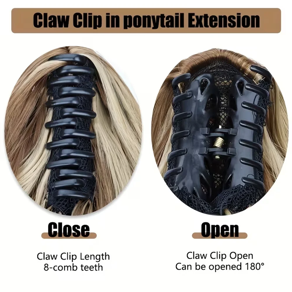 12inch Easy Clip In Short Curly Ponytail Extension for Girl Comfortable Versatile Synthetic Hair Accessory Perfect for Christmas