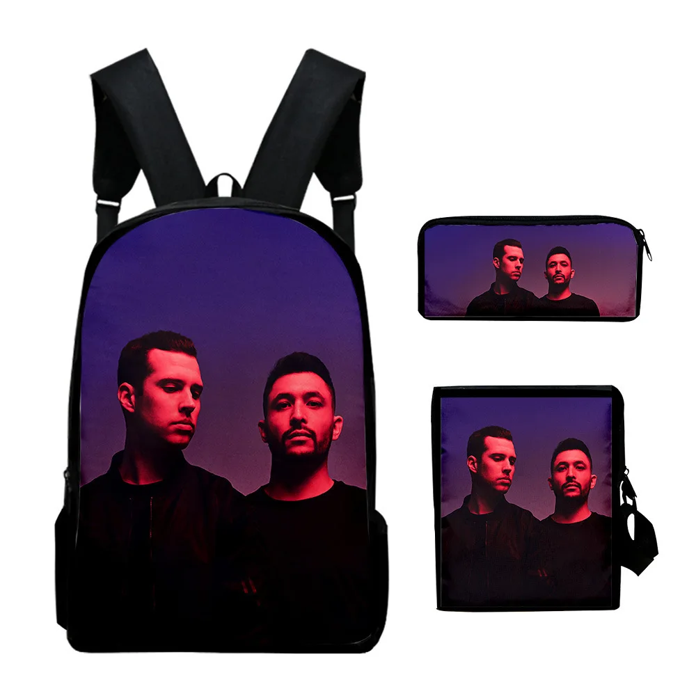 Popular Cool SLANDER 3D Print 3pcs/Set pupil School Bags Laptop Daypack Backpack Inclined shoulder bag Pencil Case