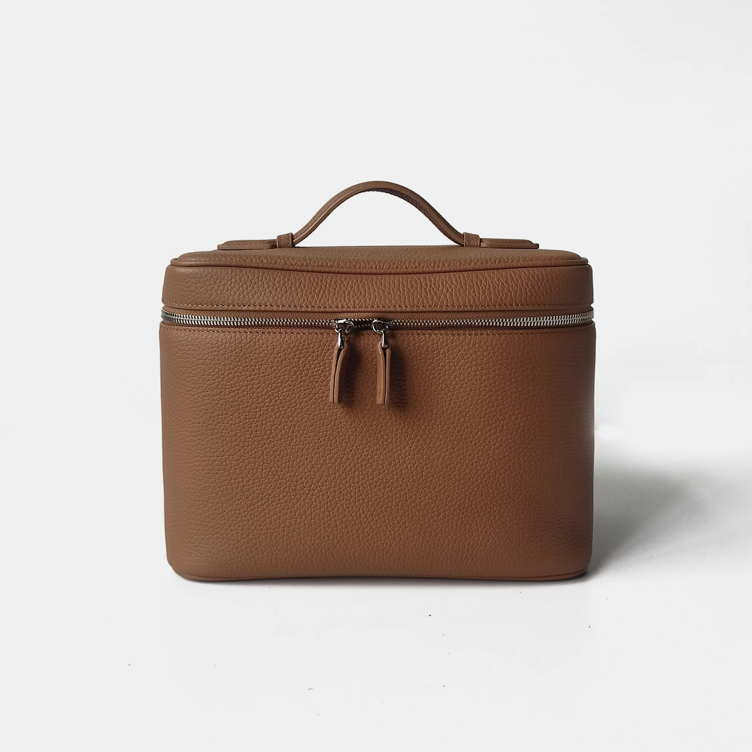 Oberschicht aus Rindsleder, große Make-up-Tasche, hochwertige tragbare und praktische Kulturtasche aus echtem Leder, Aufbewahrung mit großer Kapazität für Reisen – Detail 13