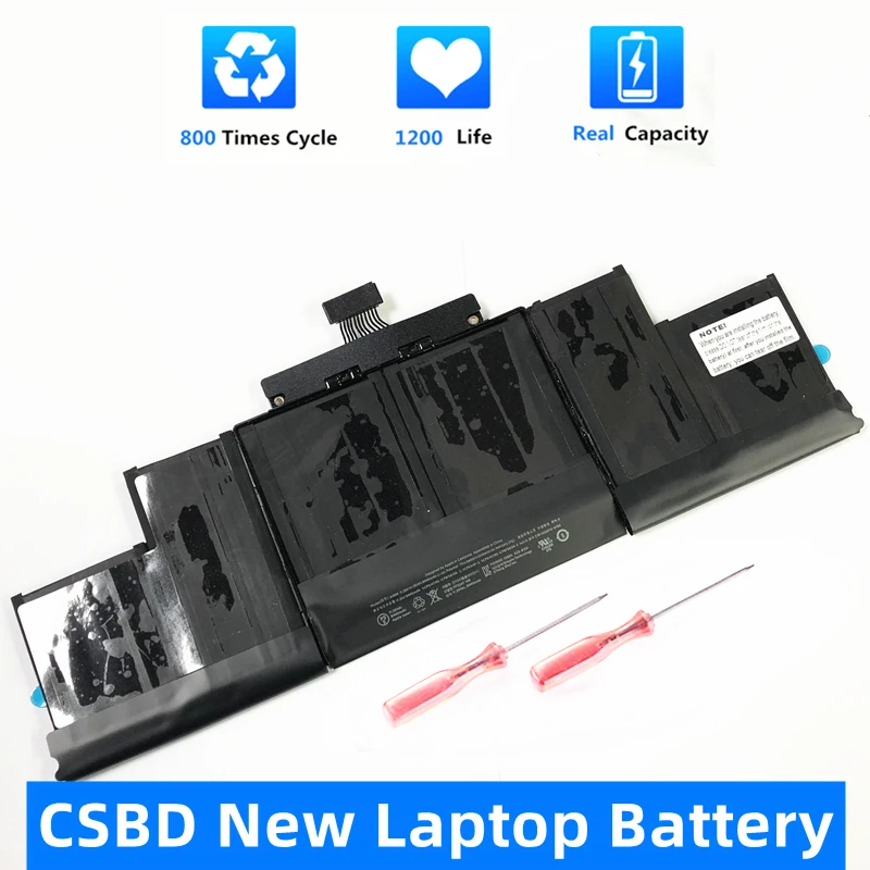 

CSBD Original New 95Wh A1494 Laptop Battery For Apple Macbook Pro Retina 15'' A1398 Late 2013 Year 2014 Year ME293 With Tools